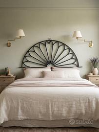 Testata letto matrimoniale vintage in ferro