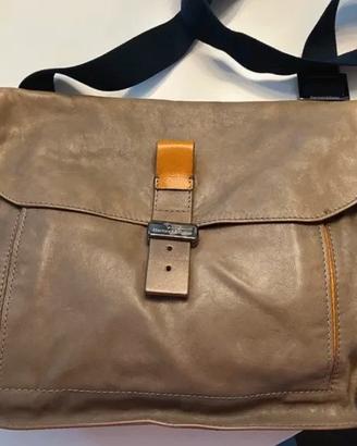 borsa a tracolla in pelle marrone  Harmont &Blaine
