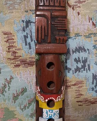 Flauto in legno, Bolizia, decorato