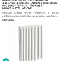 Termosifoni nuovi mai usati