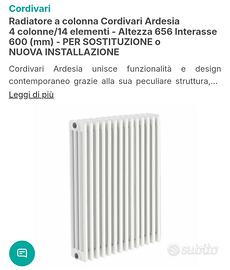 Termosifoni nuovi mai usati