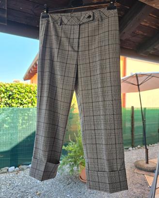 Pantaloni a quadri grigi Superior tg 40