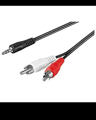 2 Adattatori Cavo Audio AUX,Jack a RCA