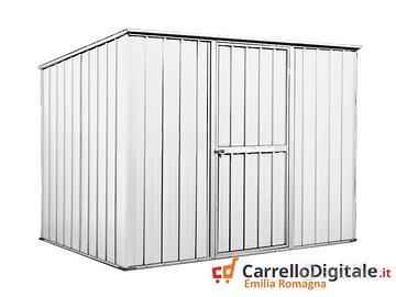 Casetta box giardino in Acciaio 260x185cm bianco