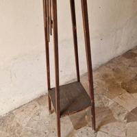 trespolo portafiori vintage in legno anni 50