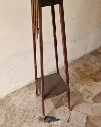 trespolo portafiori vintage in legno anni 50