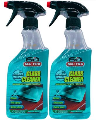 Detergente Spray GLASS CLEANER, Sgrassatore Per Ve