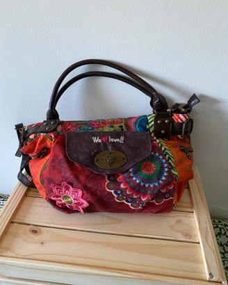2Borse - DESIGUAL multicolore + borsa grigio torto