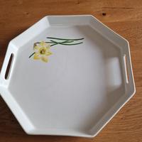 Vassoio ottagonale in ceramica cm 38x cm 38