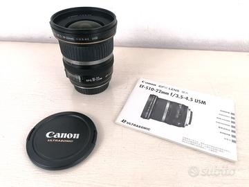 Obiettivo Canon Ultragrandangolare 10-22 STM ottim