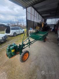 motocoltivatore con rimorchio trazionato