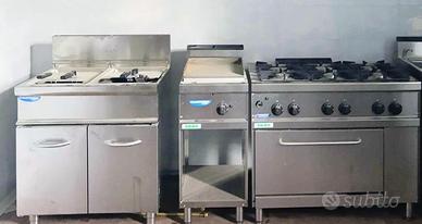 6 fuochi, forno, friggitrice, frytop