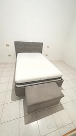 Letto con contenitore + pouf contenitore.