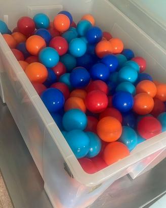 300 palline colorate in plastica Ø 8cm
