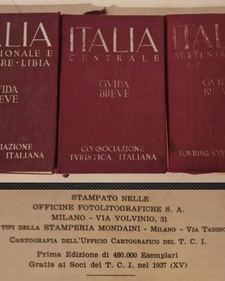 lotto libri guide d'Italia e Libia anni 30,si sped