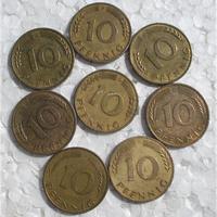 Lotto 8 monete varie10 pfennig germania / 4d