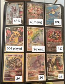 Carte pokemon singole