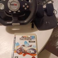 volante game stop più pedaliera e gioco ps3