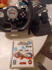 volante game stop più pedaliera e gioco ps3
