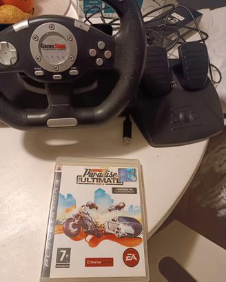 volante game stop più pedaliera e gioco ps3