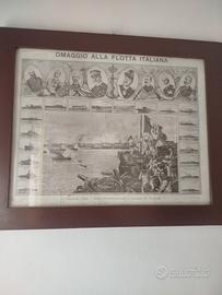 Stampa con cornice in legno.5 ottobre 1911