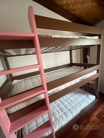 Letto a castello con 3 letti