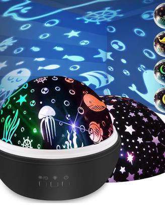 NUOVA Proiettore Stelle Soffitto Bambini 360°Ruota