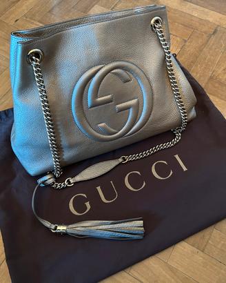 Gucci Soho Pelle Metallizzata