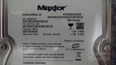 C.E.R.C.O. Maxtor diamond serie 22 da 500gb