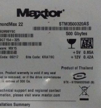 C.E.R.C.O. Maxtor diamond serie 22 da 500gb