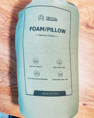 Cuscino da viaggio/campeggio KUBO in Memory Foam