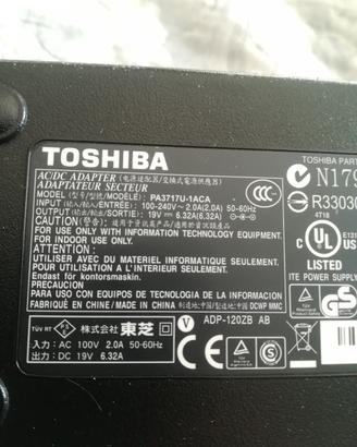 alimentatore Toshiba notebook 