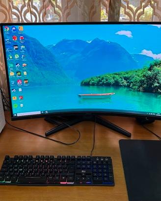 PC Gaming+Monitor MSI 32” Curvo 165Hz+Tastiera