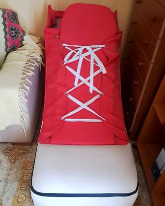 Poltrona artigianale in legno con vano contenitore