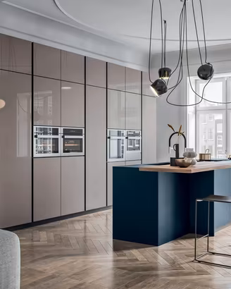 Cucina Ante Vetro - Isola - Dispensa 📏 Lin.3m