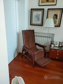 sedia sdraio in legno palissandro indiano 