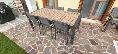 tavolo da giardino allungabile con 8 sedie