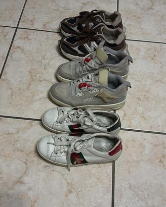 3 paia di scarpe