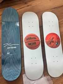 Jeff koons limited edition skateboard set da 3 pcs