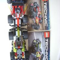 Due Lego technic 42072 + 42073 auto a retrocarica
