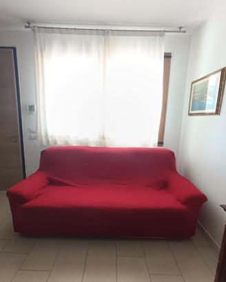 copridivano rosso due posti