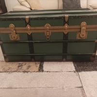 BAULE vintage in legno metallo