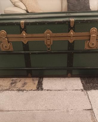 BAULE vintage in legno metallo