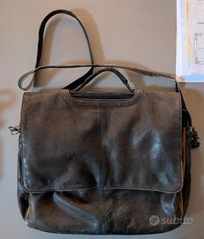 Borsa da lavoro vintage vera pelle