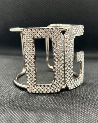 Bracciale Dolce&Gabbana in metallo e cristalli D&G