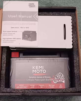 Batteria al Litio Moto e Scooter da 4Ah 320CCAA
