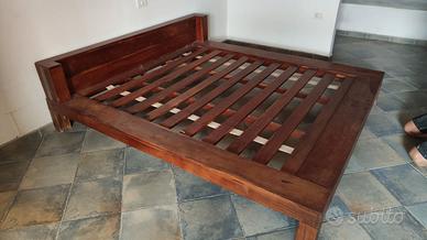 LETTO ETNICO LEGNO MASSELLO