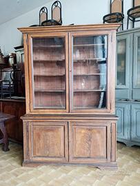 Libreria antica in abete laccato