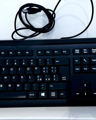 Tastiera, mouse, cavo vga, cavi alimentazione