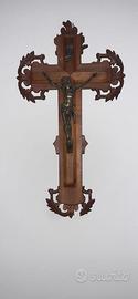 crocifisso antico in legno